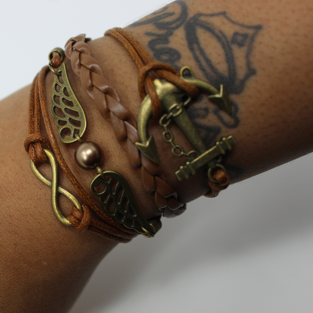 Brown Anchor Bracelet